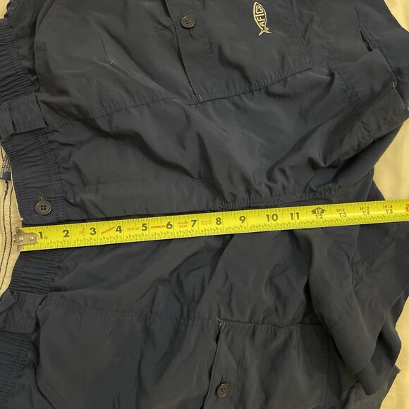 AFTCO The Original Fishing Shorts Navy Blue Mens Size 38 Summer Outdoors - Picture 7 of 11